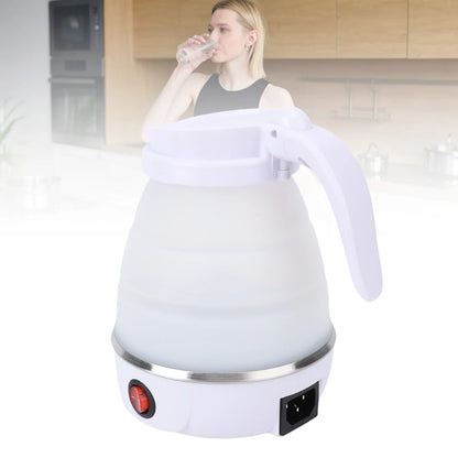 Travel Electric Kettle 600W Foldable Electric Kettle 600Ml Portable Efficient 6 Min Fast Boiled for Travel Camping Home Use