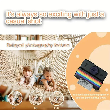 Instant Print Camera for Photography Mini Printer Portable Thermal Digital Children Photo Kids Camera 2.8Inch HD Video Toy Gifts