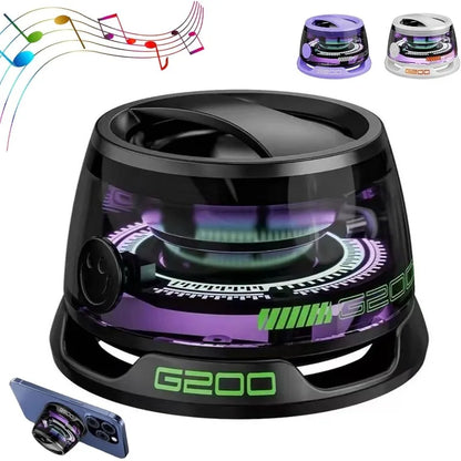 Ultra Portable G200 Speaker Magnetic Clip BT5.3 Mini RGB Sound Box 20H Playtime Office Car Travel Essential Voice Assistant