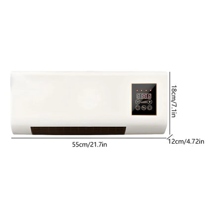 2 in 1 Air Conditioner Heater 1800W Wall Mounted Electric Heater Air Conditioner with Timing Function Touch Screen Control