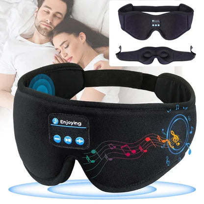 3D Eye Mask Bluetooth Music Play Sleeping Headphones with Built-In HD Speaker Mask for Sleep Headphones Wireless Air Travel 5.0