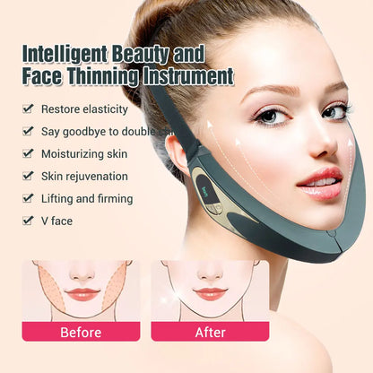 V Face Machine Electric V-Line up Lift Belt Face Massage Face Thinning Face-Lifting Facial Massager with Remote Controller