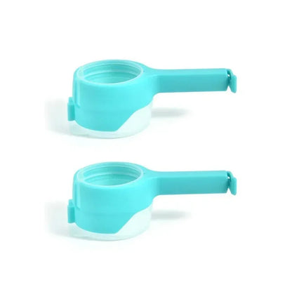 2Pc Bag Clips for Food Food Storage Sealing Clips with Pour Spouts Kitchen Chip Bag Clip Plastic Cap Sealer Clip Kitchen Storage
