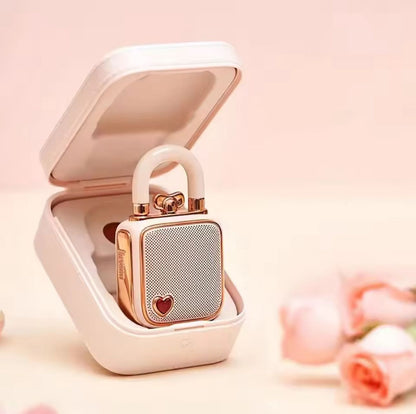 Lovelock Portable Bluetooth Speaker, Mini Cute Retro Stylish Design, 5W Sound Box, Ideal Gift for Girl Pink 2024 New