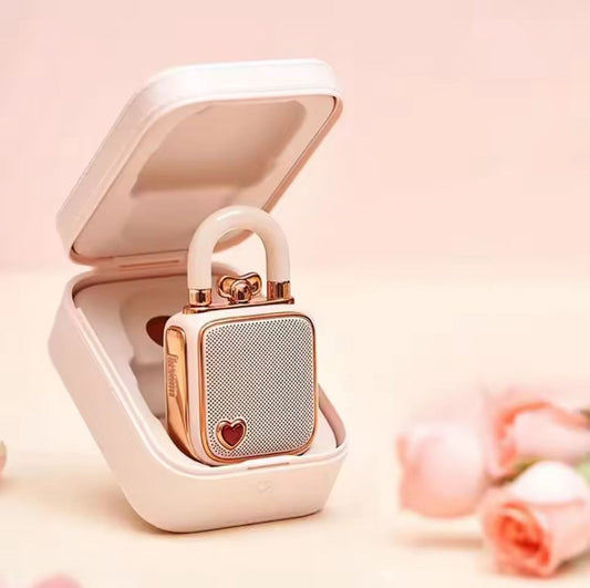 Lovelock Portable Bluetooth Speaker, Mini Cute Retro Stylish Design, 5W Sound Box, Ideal Gift for Girl Pink 2024 New