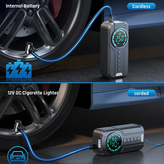 Car Inflator Tire Pump Portable Car Air Compressor for Motorcycles Bicycle Boat Tyre Inflator Digital Auto Inflatable