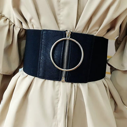 Plus Size Elastic Corset Belt Female Waist Wide Belts for Women High Quality Stretch Cummerbunds Designer Big Dress Waistband