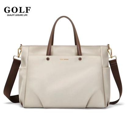 GOLF Tote Bag Pink Nylon Female Shoulder Handbag for Work Fits Laptop 15 Inch Cross Hand Bag Briefcase Women'S Fashion Bags 2024