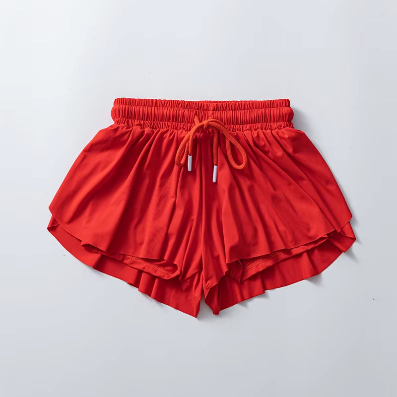Women'S Pants Gym Sports Shorts Lining Loose Skirt Yoga Wear Fitness Running Training Trousers Summer Female Workout Clothing