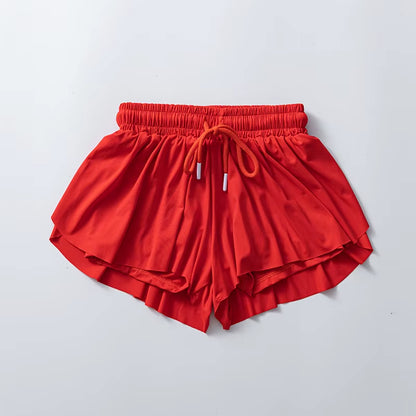 Women'S Pants Gym Sports Shorts Lining Loose Skirt Yoga Wear Fitness Running Training Trousers Summer Female Workout Clothing