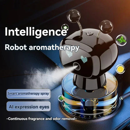 Smart Car Air Freshener AI Rechargeable Car Aroma Diffuser Smart Eyes 4 Levels of Adjustable Intelligent Car Diffuser Gift