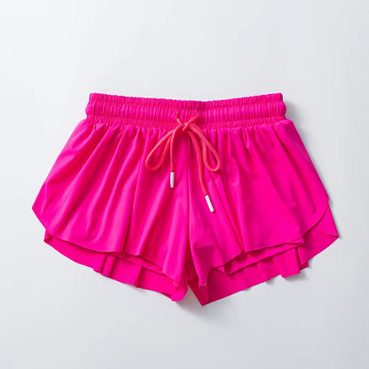Women'S Pants Gym Sports Shorts Lining Loose Skirt Yoga Wear Fitness Running Training Trousers Summer Female Workout Clothing