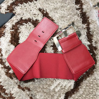 Fashion Corset Belt plus Size Belts for Women Waist Elastic Cummerbund Wide Stretch Ceinture Femme Big Dress Belt Waistband