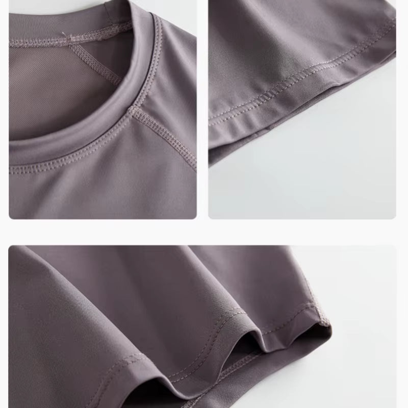 2Pcs Gym Set Women Summer Sportswear Outfit 2 Piece Short Sleeve Sports Shirt Shorts Sets Jogging Suit Female Tracksuit New