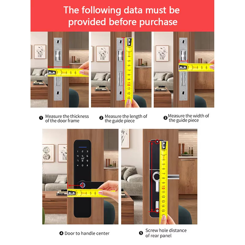 Tuya Smart 3D Face Door Lock Security Face & Camera Monitor Intelligent Fingerprint Password Biometric Electronic Key Unlock
