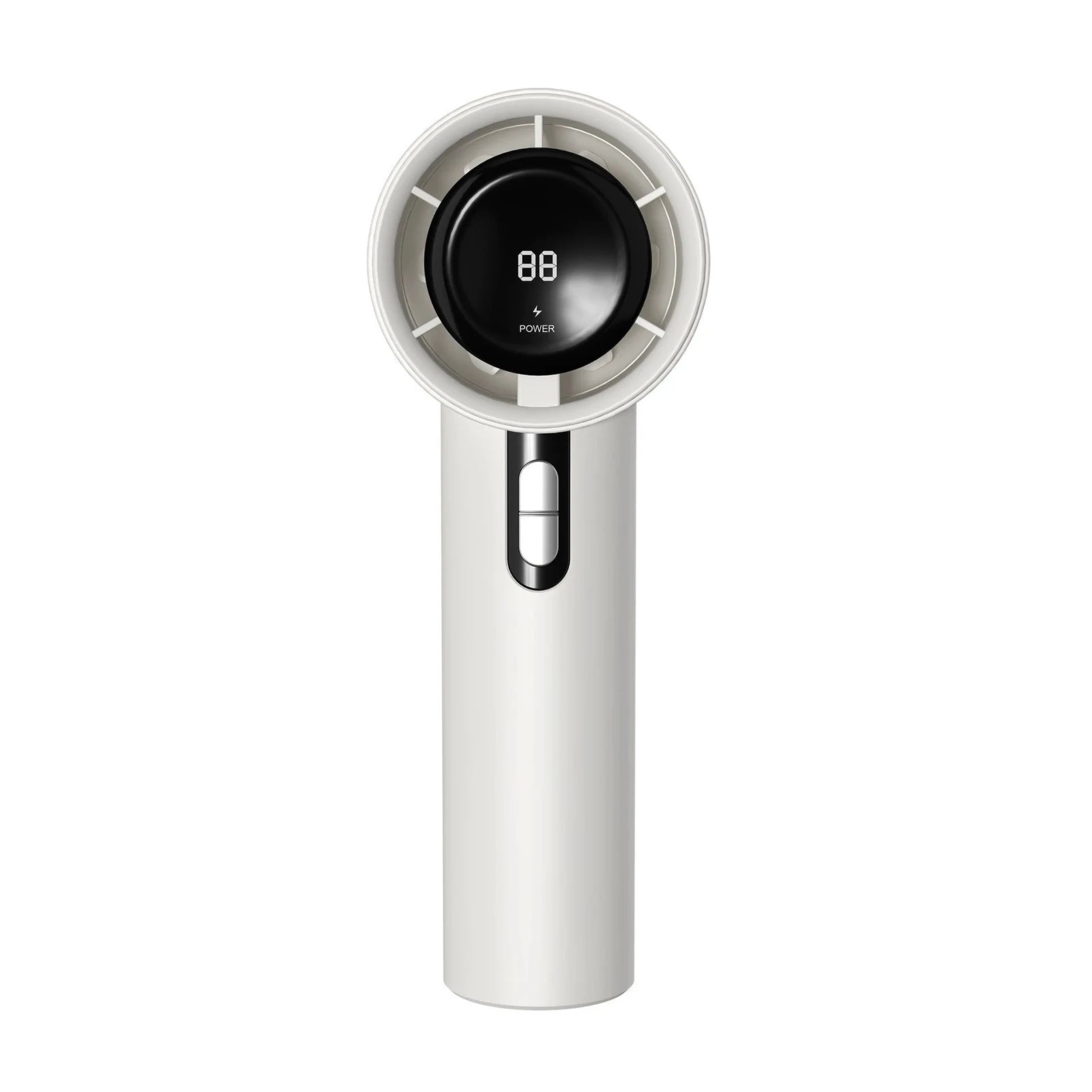 Portable Lightweight Handheld Fan ABS Mini Handheld Fan with USB Charging Digital LED Display Cool Air Guide System100-Speed