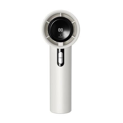 Portable Lightweight Handheld Fan ABS Mini Handheld Fan with USB Charging Digital LED Display Cool Air Guide System100-Speed