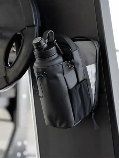 Magnetic Gym Sling Bag Water Bottle & Phone Holder Waterproof Crossbody Bag for Outdoor Sports Travel Fitness Accessories