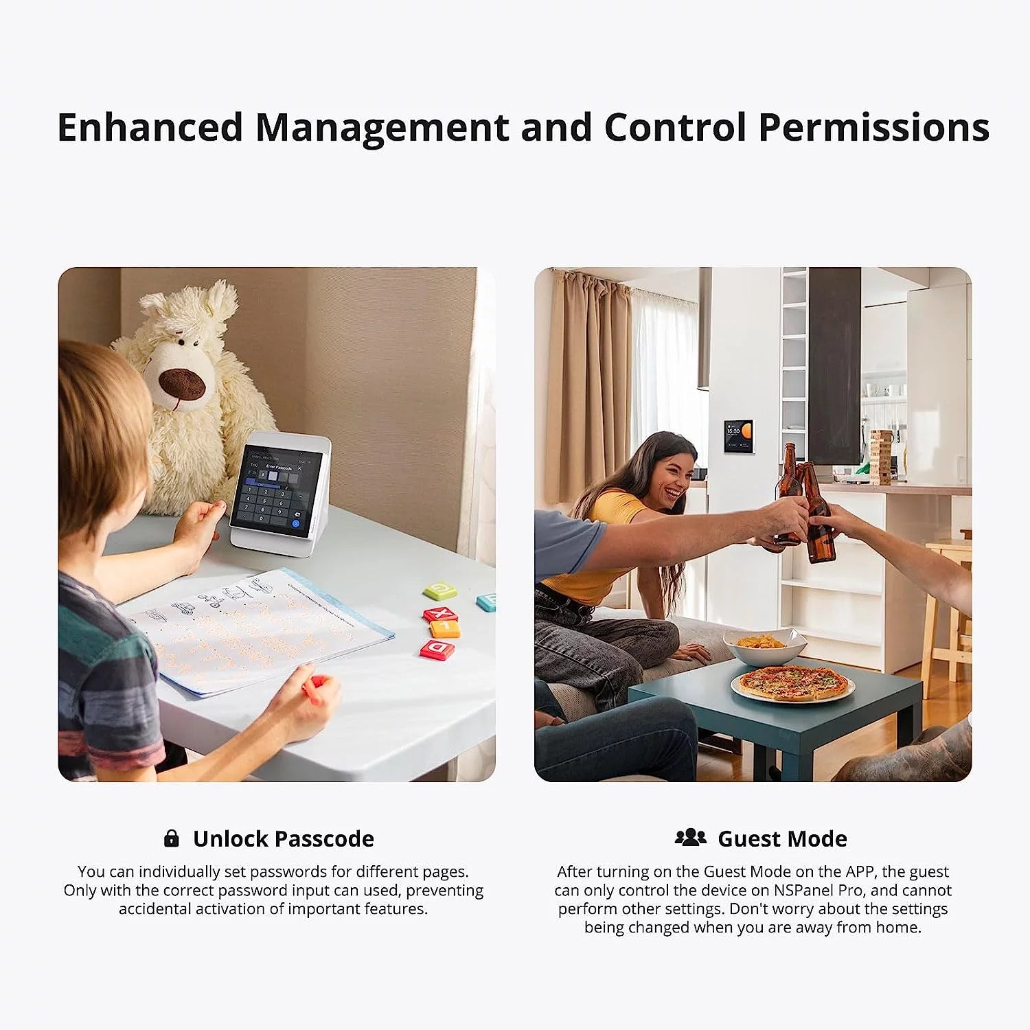 Nspanel Pro EU Smart Home Control Panel, Integrate Zigbee Gateway with Home Security, with Power Consumption Statistics, Thermostat, Call Intercom All-In-One Control Center Hub with Stand