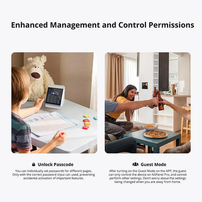 Nspanel Pro EU Smart Home Control Panel, Integrate Zigbee Gateway with Home Security, with Power Consumption Statistics, Thermostat, Call Intercom All-In-One Control Center Hub with Stand