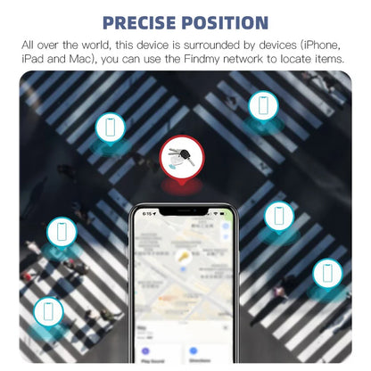 Smart Tracker Bluetooth Mini Tracker Locator Anti-Lost Alarm for Key Wallet Suitcase Luggage Finder Works with Apple Find My APP