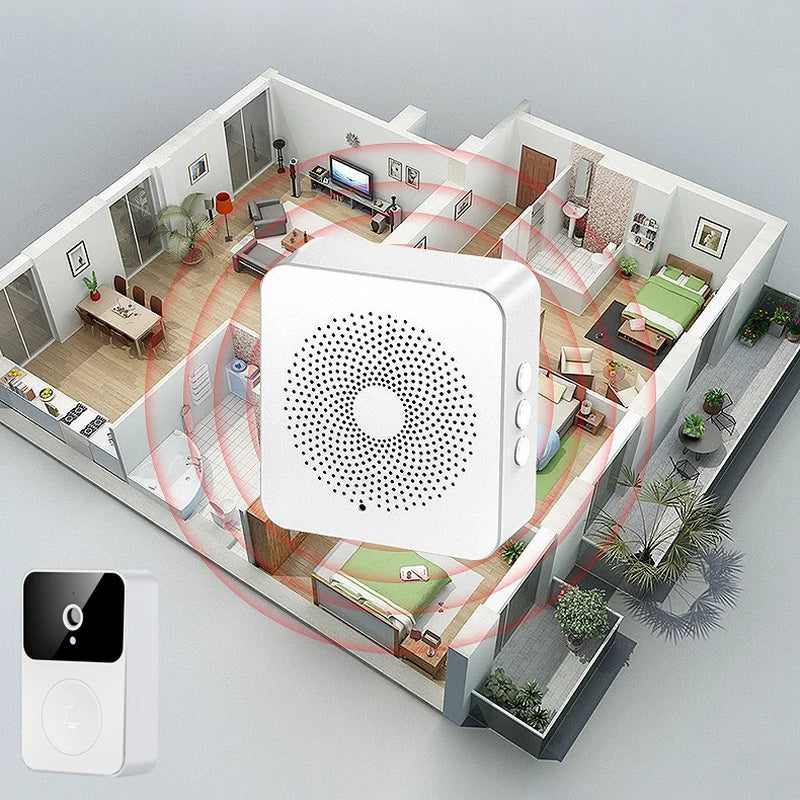 X9 Wireless Video Doorbell Camera Visual Smart IP Doorbell Night Vision Real-Time Monitoring Remote Intercom Security Door Bell