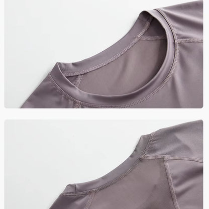 2Pcs Gym Set Women Summer Sportswear Outfit 2 Piece Short Sleeve Sports Shirt Shorts Sets Jogging Suit Female Tracksuit New