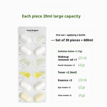 Disposable Water Emulsion Sample Travel Set Genuine Skincare Products