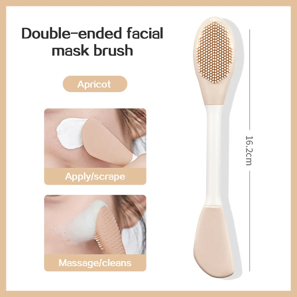 Double Head Silicone Facial Mask Brush Facial Massage Cleaning Brushs DIY Mud Film Scraper Facial Care Tool For Skincare Cosmetic Tools