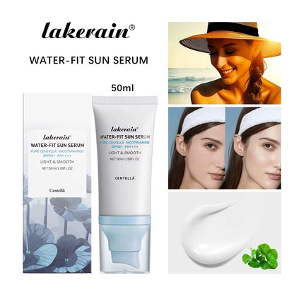 50Ml Centella Facial Sunscreen SPF50+ Essence Hyaluronic Water-Fit Sun Serum Moisturizing Sunblock Anti-Uv Korean Skincare