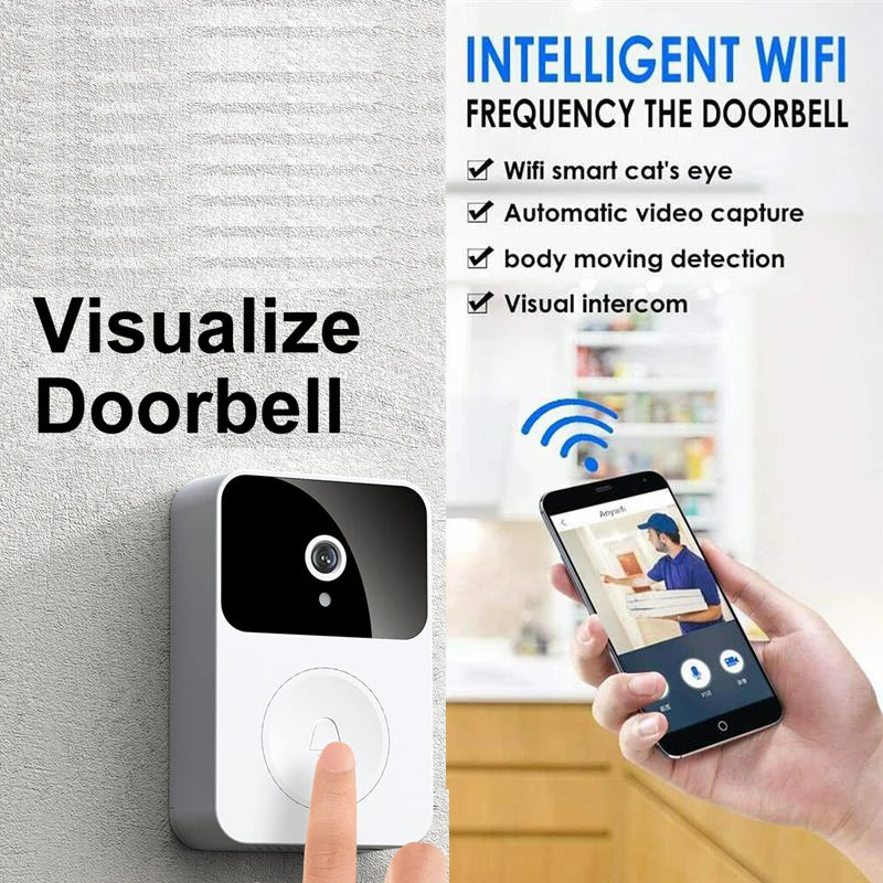 X9 Wireless Video Doorbell Camera Visual Smart IP Doorbell Night Vision Real-Time Monitoring Remote Intercom Security Door Bell