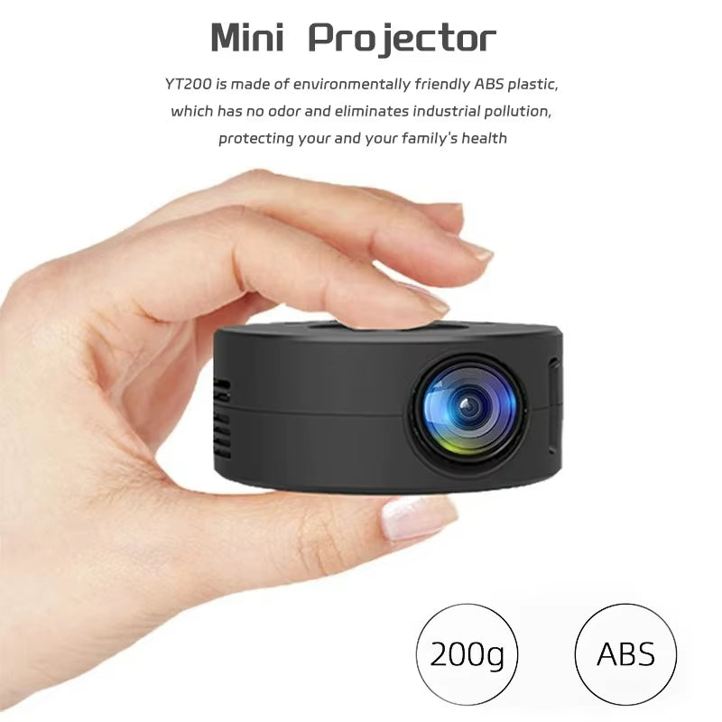 YT200 Smart Projector LED HD Projetor Supports Decoding 1080P Videos Auto Focus Android Home Cinema Outdoor Portable Projetor